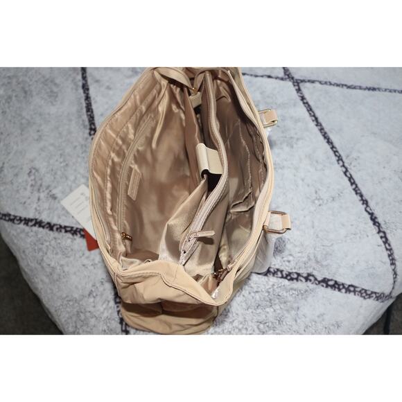 LOVEVOOK Laptop Bag 15.6 Inch Tote Bags Waterproof Leather Business Bag Khaki - Picture 9 of 11